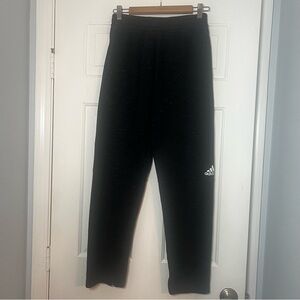 Adidas Tapered Jogger Sweatpants Men’s M Black Sweats Fleece Athletic Pockets